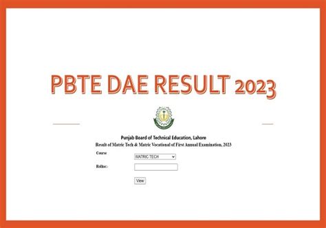 pbte result 2023 1st year|PBTE DAE Result 2023 1st & 2nd Year.